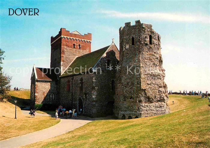 Dover Kent UK Church of St Mary de Castro and the Pharos Dover Castle