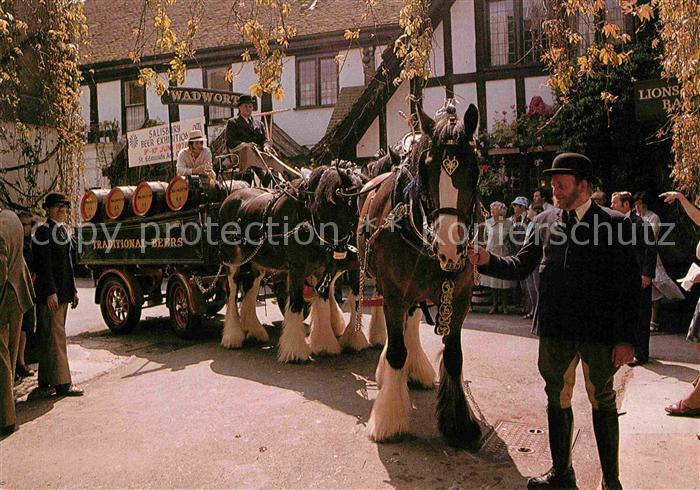 Salisbury Wiltshire Red Lion Hotel dray horses delivering beer