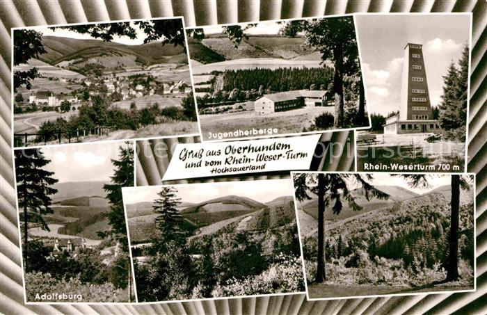 Oberhundem Jugendherberge Rhein Weserturm Adolfsburg Panorama