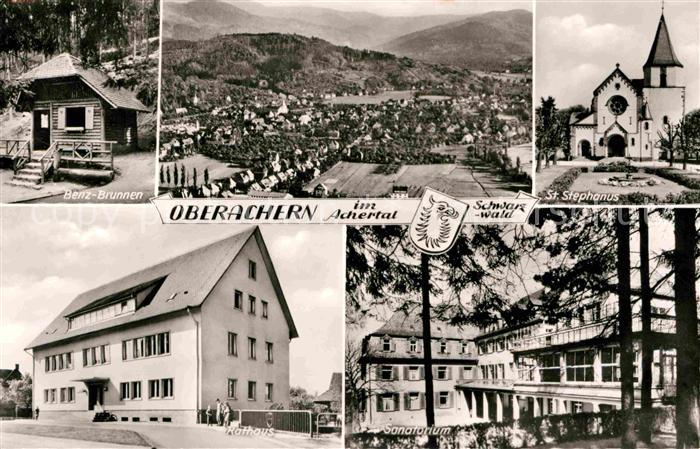 Oberachern Benz Brunnen Sankt Stefanus Rathaus Sanatorium