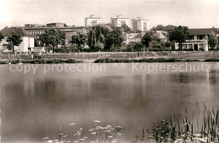 Giessen Lahn Schwanenteich Hochhaeuser