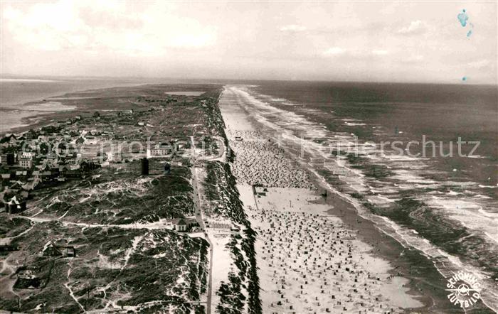 Juist Nordseebad Fliegeraufnahme Strand