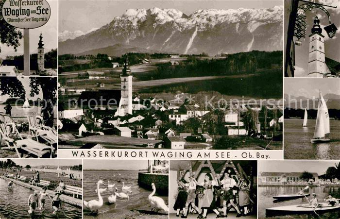 Waging See Wegweiser Strandbad Ruderboote Panorama