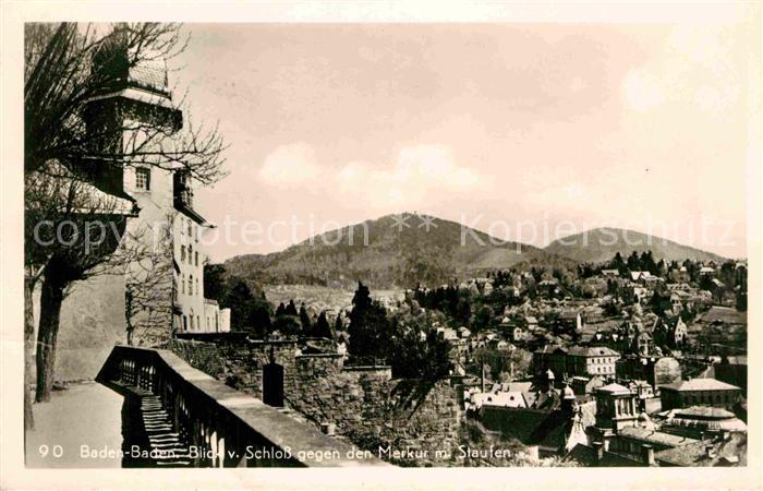 BADEN-BADEN BW Schloss gegen Merkur mit Staufen
