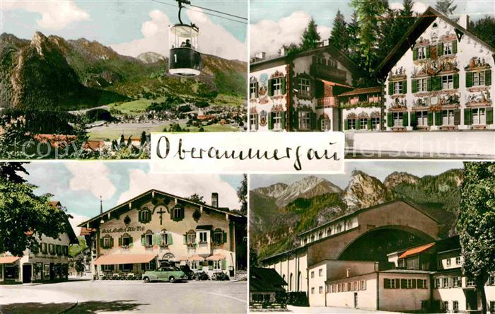 OBERAMMERGAU Bayern Laberbergbahn Haensel und Graetl Heim Hotel Alte Post