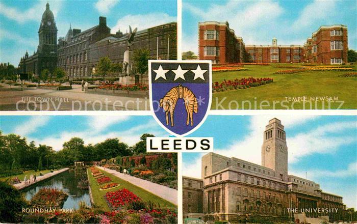 Leeds West Yorkshire Town Hall Rundhay Park Universitaet Temple Newsam