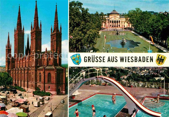 Wiesbaden Marktkirche Schloss Schwimmbad
