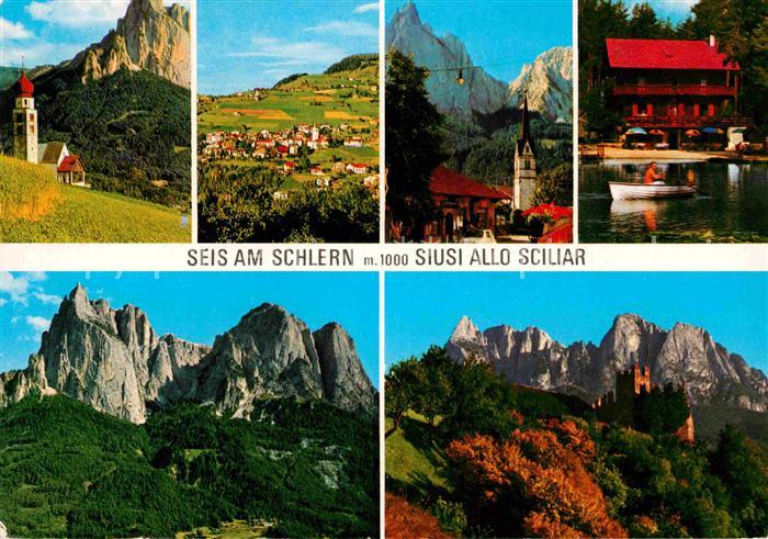 Seis Schlern Panorama Kirche See
