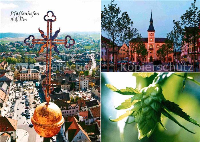 Pfaffenhofen Inn Blick vom Kirchturm Kirche Marktplatz