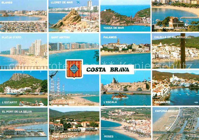 Costa Brava Blanes Plataja d Aro Roses Palamos