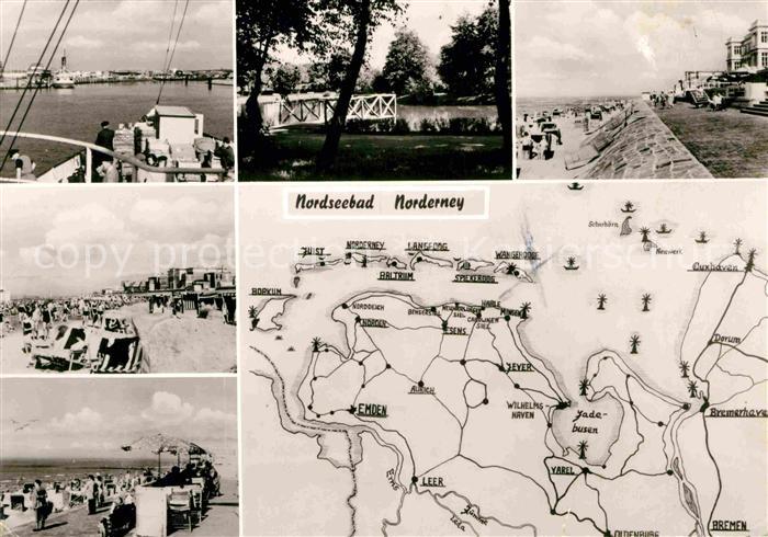 Norderney Nordseebad Landkarte Strand Hafen