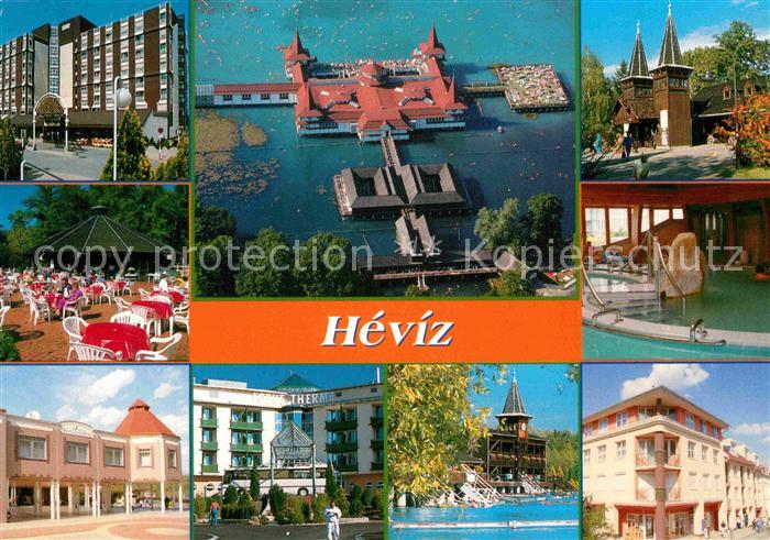 Heviz Fliegeraufnahme Hallenbad Kurpavillon Freibad