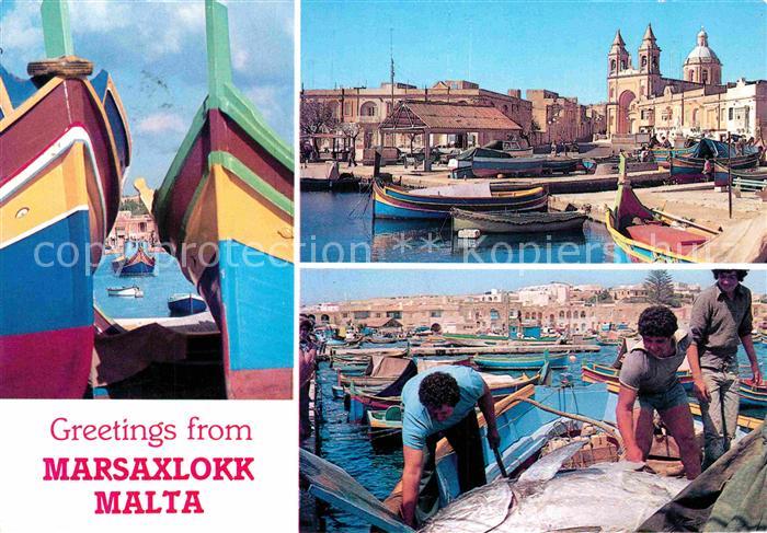 Marsaxlokk Hafen Basilika Fischer