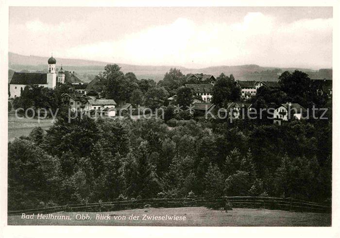 Bad Heilbrunn Blick von der Zwieselwiese