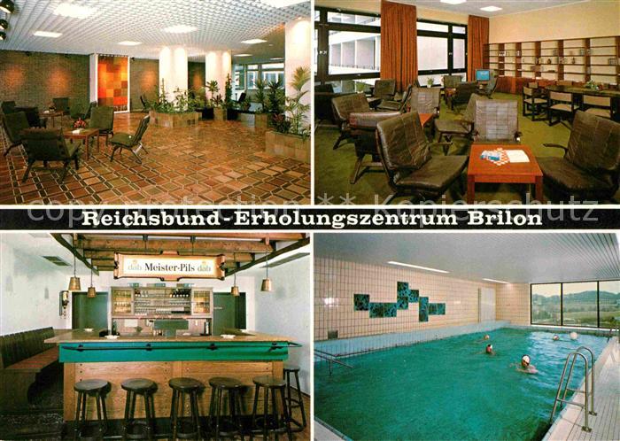 Brilon Hochsauerlandkreis NRW Reichsbund Erholungszentrum Foyer Bar Hallenbad