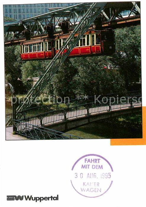 WUPPERTAL NRW Schwebebahn Kaiserwagen am Bismarcksteg