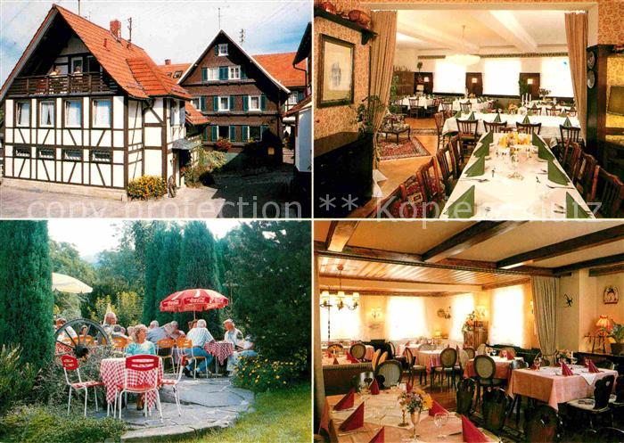 Lautenbach Gernsbach Hotel Pension Cafe Sonne Gastraeume Terrasse