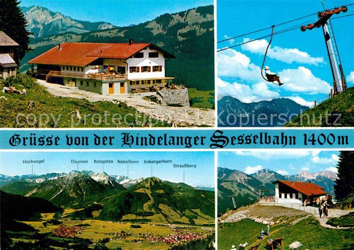 Hindelang Hindelanger Seilbahn Berg Cafe und Restaurant am Imbergerhorn mit Allg