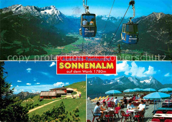 GARMISCH-PARTENKIRCHEN Bayern Aussichts Restaurant Sonnenalm Seilbahn Terrasse