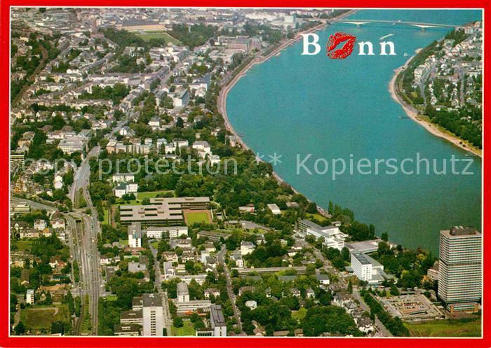 Bonn Rhein Fliegeraufnahme Regierungsviertel