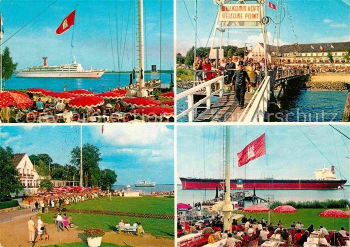 HAMBURG CITY Schiffsbegruessungsanlage Willkommhoeft am Schulauer Faehrhaus