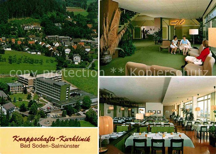 Bad Soden-Salmuenster Fliegeraufnahme Knappschafts Kurklinik Speisesaal Foyer