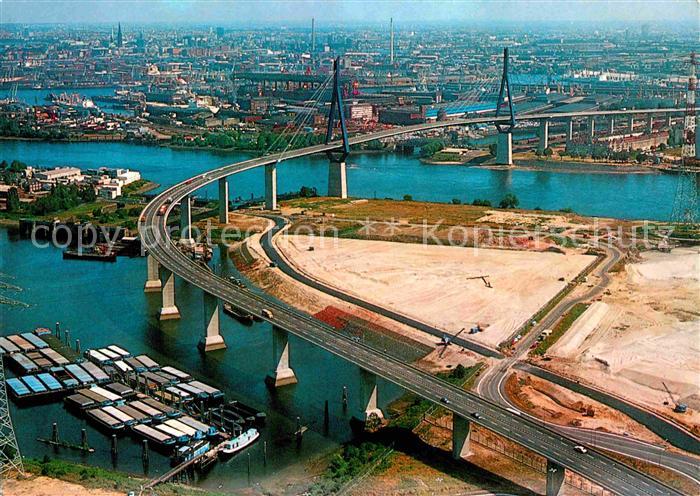 HAMBURG  CITY Koehlbrandbruecke Fliegeraufnahme