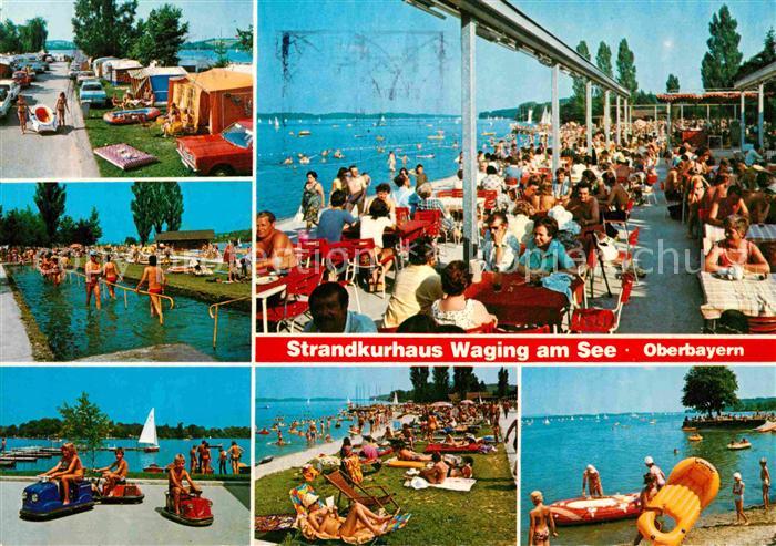 Waging See Strandkurhaus Waging Kurhaus Terrasse Campingplatz Kneippanlage Mini