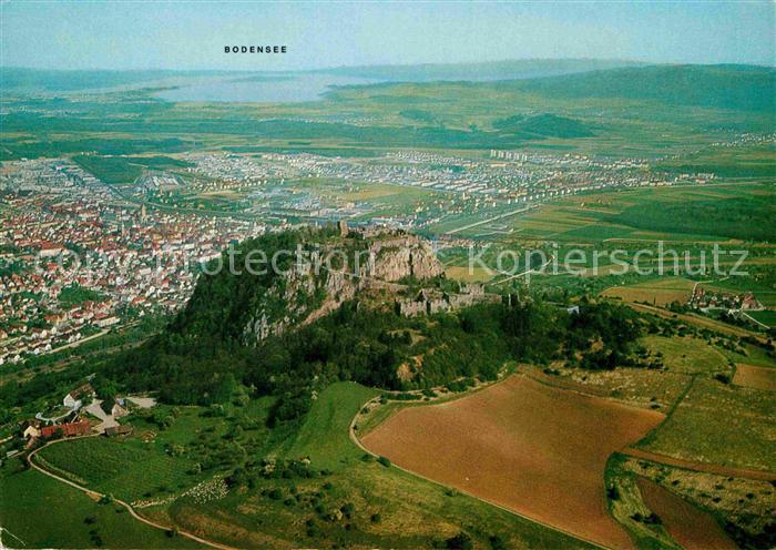 Singen Hohentwiel Fliegeraufnahme mit Bodensee
