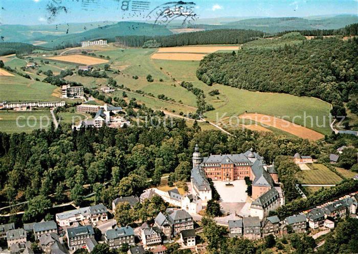 Bad Berleburg Altstadt mit Schloss Fliegeraufnahme