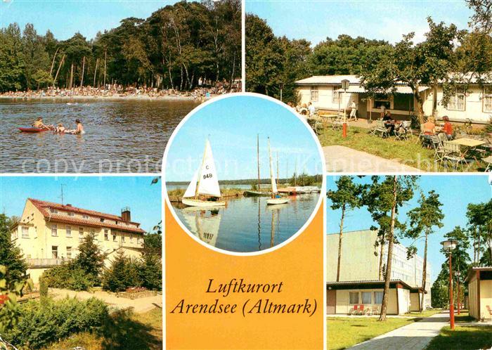 Arendsee Altmark Strandbad Kaffeegarten Seglerhafen FDGB Erholungsheime Haus am