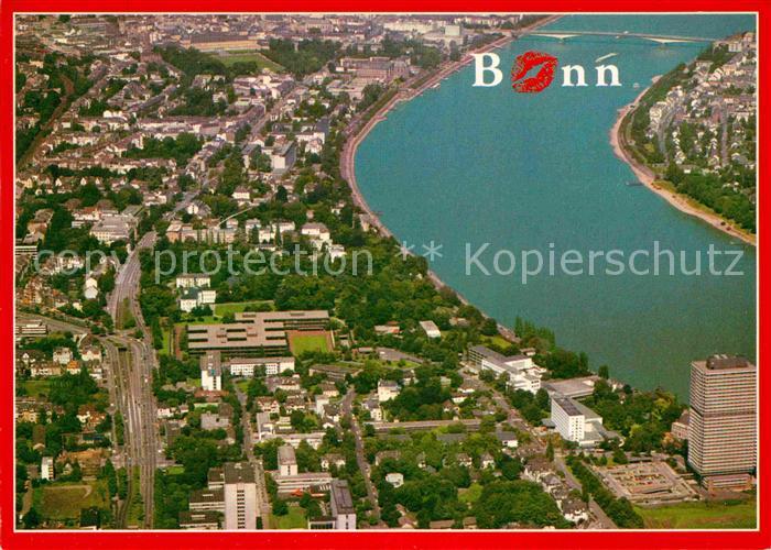 Bonn Rhein Fliegeraufnahme mit Regierungsviertel