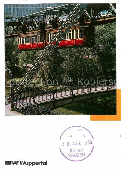 WUPPERTAL NRW Schwebebahn Kaiserwagen am Bismarcksteg