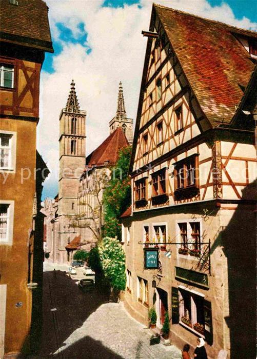 Rothenburg Tauber Hotel Cafe Reichskuechenmeister Kirche