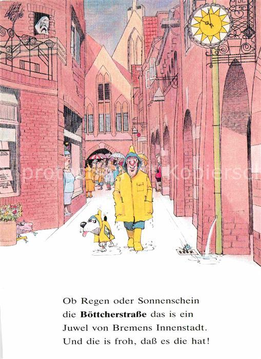 BREMEN  CITY Boettcherstrasse Illustration