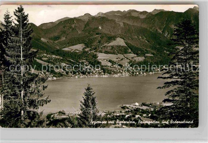 Tegernsee Bayern mit Riederstein Baumgarten und Bodenschneid