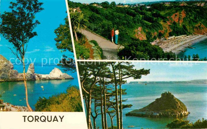 Torquay UK Bucht Kueste Strand Insel