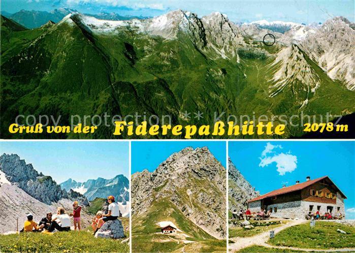 Fiderepasshuette Alpenpanorama Bergwandern Allgaeuer Alpen