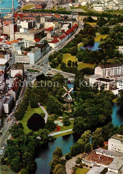 BREMEN  CITY Muehle am Wall Fliegeraufnahme