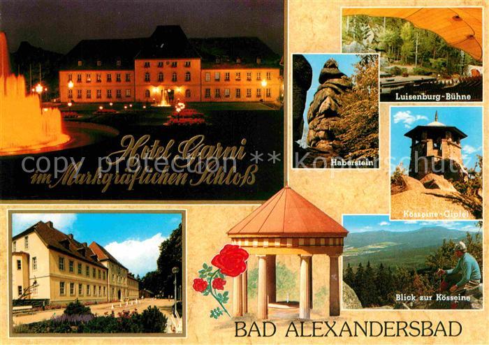 Bad Alexandersbad Hotel Garni im Markgraeflichen Schloss Haberstein Felsen Luise