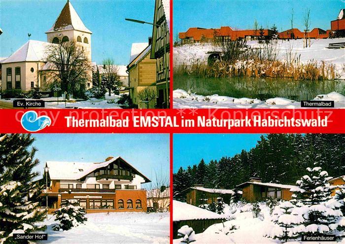 Sand Emstal Ev Kirche Thermalbad Hotel Sander Hof Ferienhaeuser Winterpanorama N