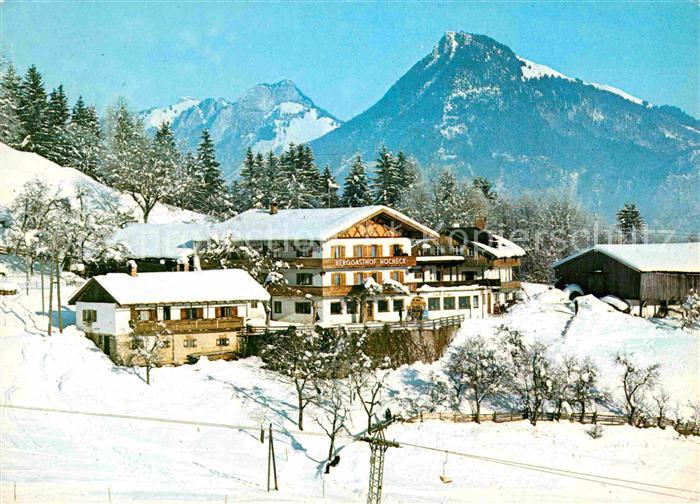Oberaudorf Berggasthof Hocheck Winterpanorama Bayerische Alpen