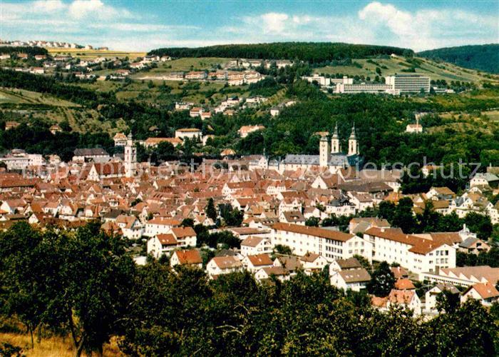 Bad Mergentheim Panorama Blick ueber die Stadt