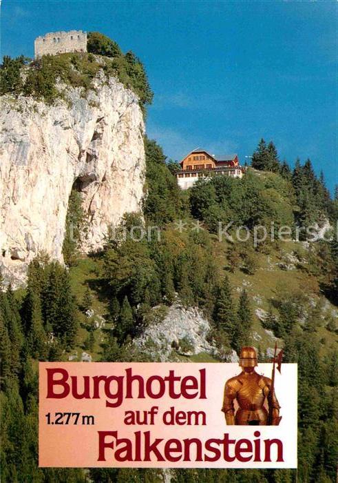Meilingen Berghotel Schlossanger Alp auf dem Falkenstein Burgruine Felsen