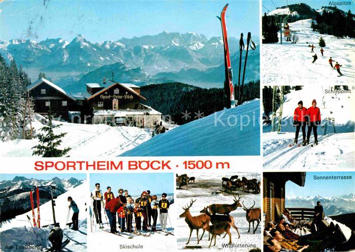Nesselwang Allgaeu Bayern Wintersportplatz Sportheim Boeck Skischule Wildfuette