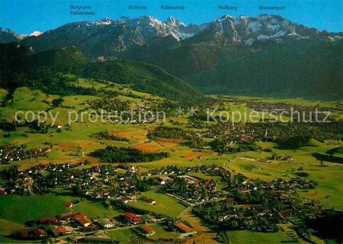 Pfronten Ostallgaeu Bayern mit Koellespitze Rossberg und Brentenjoch Allgaeuer A