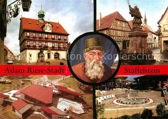 Staffelstein Geburtshaus Adam Riese Denkmal Portrait Obermain Therme