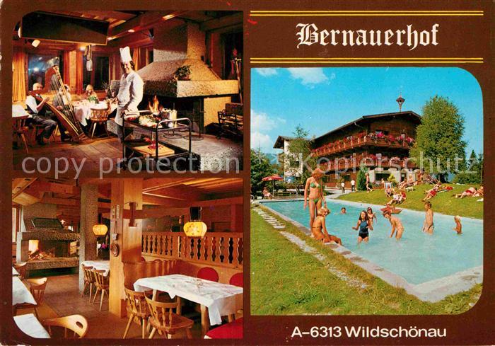 Wildschoenau Tirol Bernauerhof Restaurant Kamin Swimming Pool
