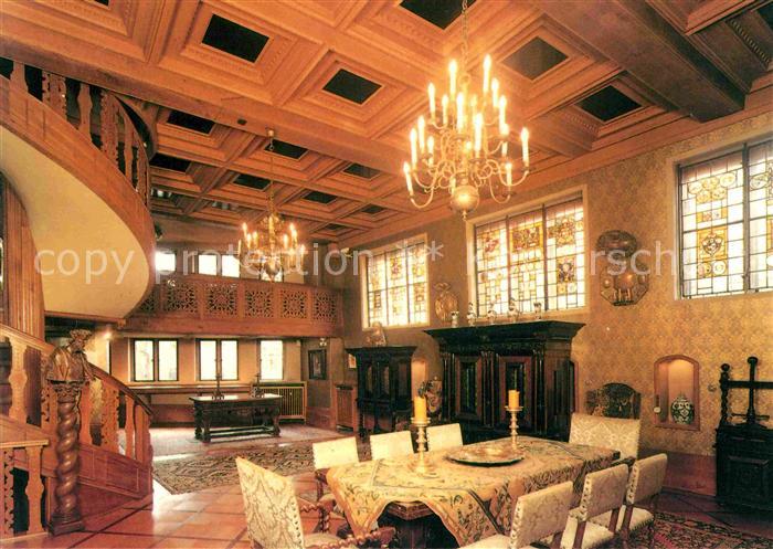 BREMEN  CITY Boettcherstrasse Roselius Haus Treppensaal Kronleuchter