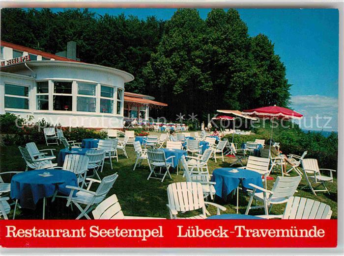 Travemuende Ostseebad Restaurant Seetempel Gartenterrasse